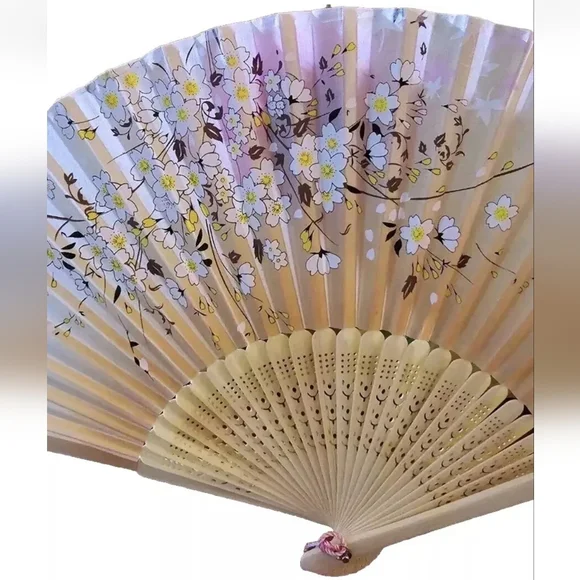 Gingham Basket Weave Handcrafted, Handpainted Silk-Wrapped Handle Tote Bag NWOT - Picture 9 of 14